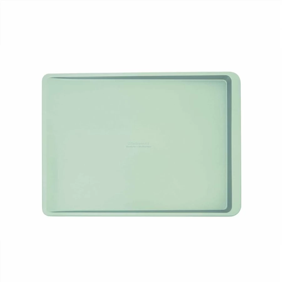 KitchenAid Nonstick Aluminized Steel Cookie Sheet, 10x15 Inch Baking Pan, Silver Contour Design