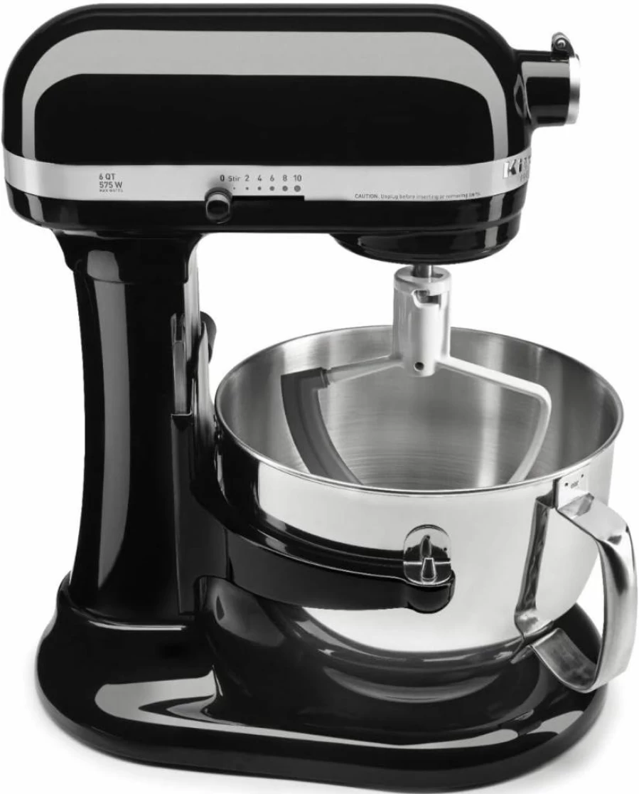 KitchenAid 6 Quart Glass Bowl with Handle for Stand Mixers, Subtle Silver - Compatible with KitchenAid Mixers