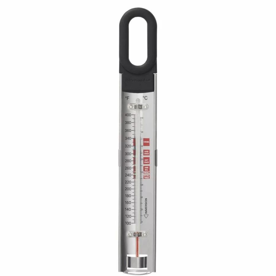 KitchenAid KQ907MW Digital Candy & Deep Fry Thermometer with Adjustable Silicone Clip, Water-Resistant Handle for Cooking, Baking, and Crafts