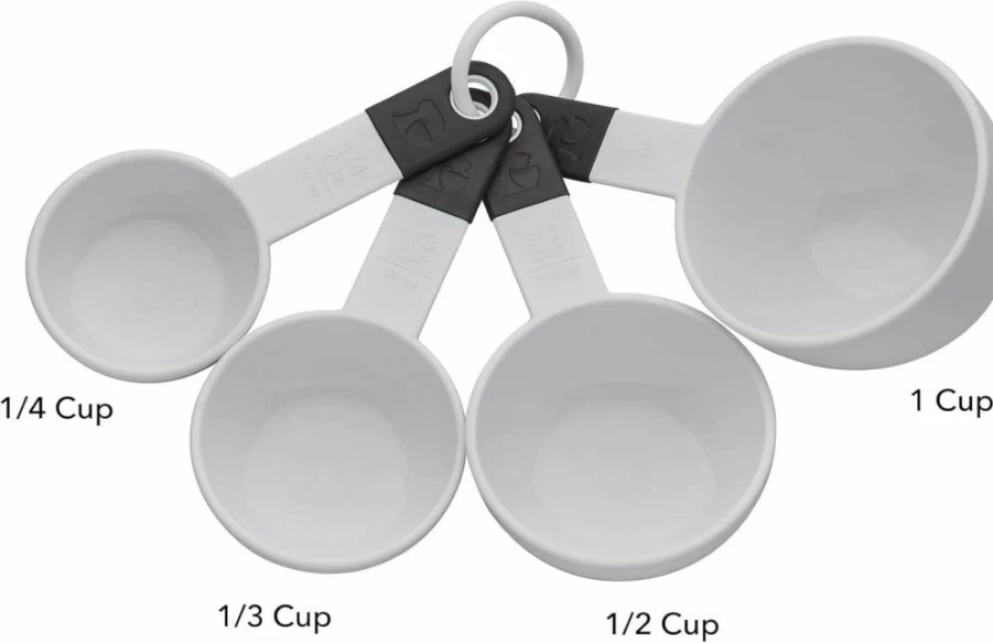 KitchenAid 4-Piece Measuring Cup Set in Aqua Sky Color for Precise Kitchen Measurements