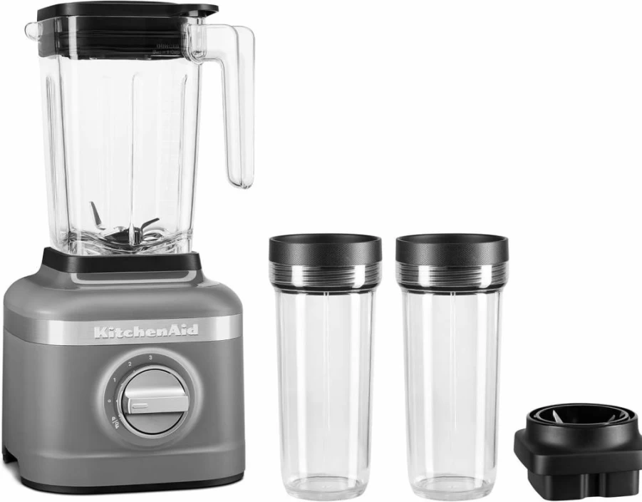 KitchenAid KSB1332Y 3-Speed Blender with Ice Crushing, 48 Oz Personal Blender Jar, Matte Charcoal Grey