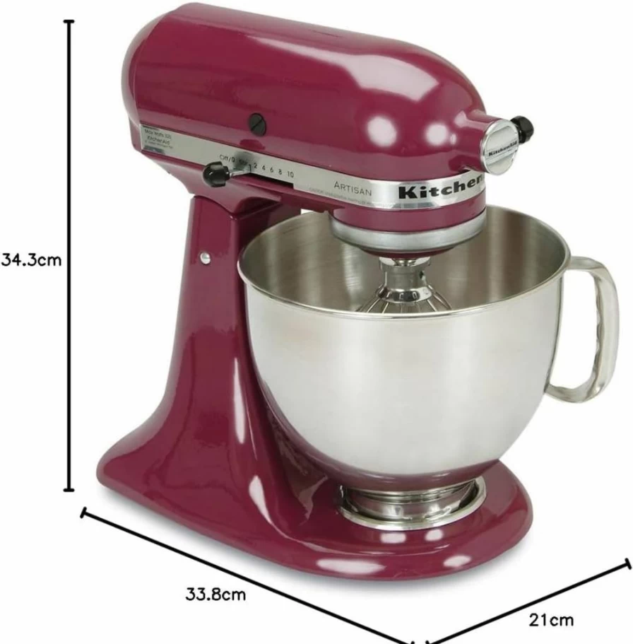 KitchenAid Artisan 5-Qt Stand Mixer - KSM150PSBK - Tilt-Head Design - Cast Iron Construction - Powerful 325W Motor - 10 Speeds - Kitchen Appliance