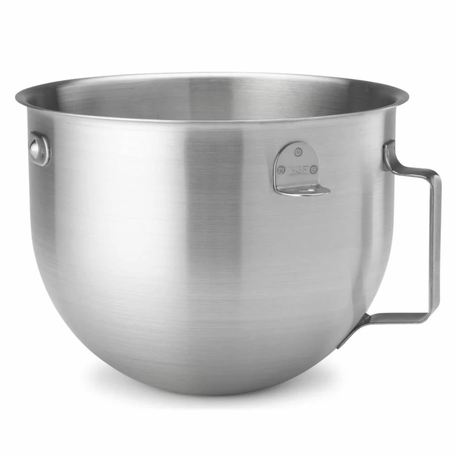 KitchenAid KN25NSF 5 Quart NSF Certified Brushed Stainless Steel Mixing Bowl for Professional Baking
