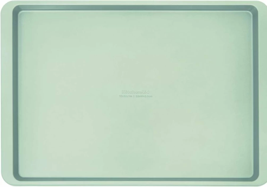 KitchenAid Nonstick Baking Sheet - 10x15 Inch Aluminized Steel Cookie Pan, Pistachio Green, Durable & Easy Clean