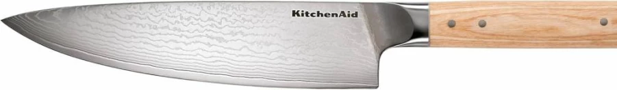 KitchenAid 8-Inch Chef Knife - AUS-10 Damascus Steel Blade, Triple Rivet Pakkawood Handle, Razor Sharp Precision, Ergonomic Design, Professional Kitchen Cutlery