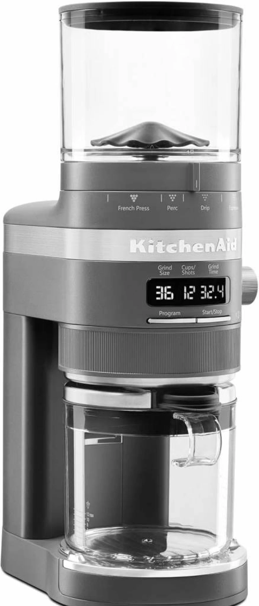 KitchenAid KCG8433 Onyx Black Burr Coffee Grinder - 10 Oz Capacity, Precise Grinding for Fresh Coffee, Durable Stainless Steel Blades, Compact Countertop Design