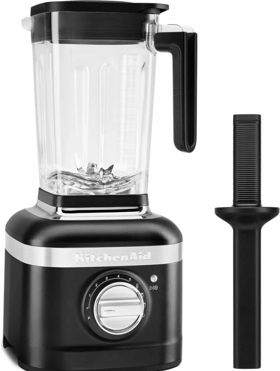 KitchenAid KSB4028 K400 Variable Speed Blender with Tamper - 56 oz Black Matte Countertop Blender for Smoothies, Soups & More