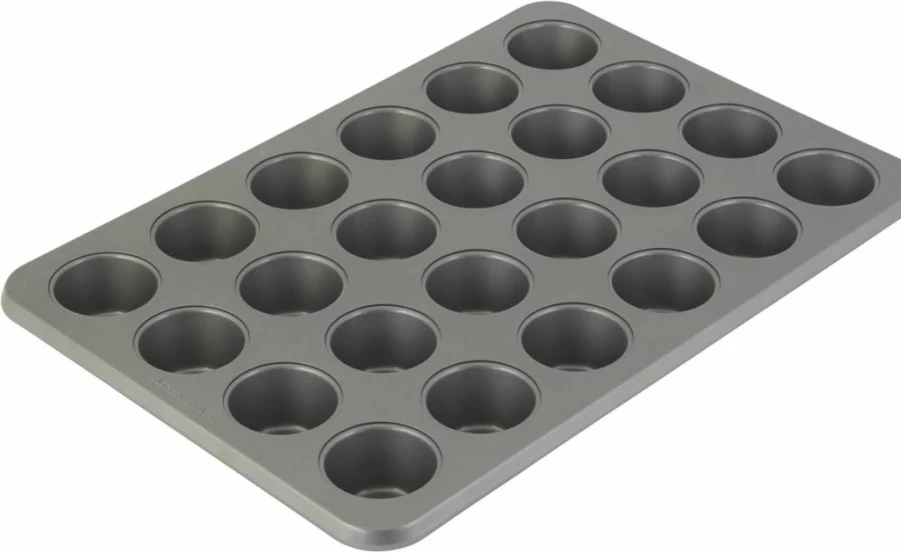 KitchenAid Blue Velvet Nonstick Mini Muffin Pan - 24-Cup Aluminized Steel Bakeware for Perfect Mini Cupcakes