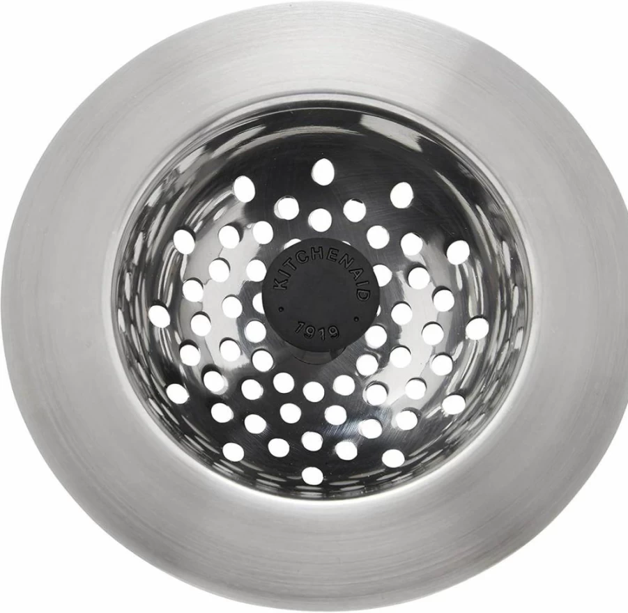 KitchenAid Black Stainless Steel Kitchen Sink Strainer - Universal One Size Fit for Most Sinks