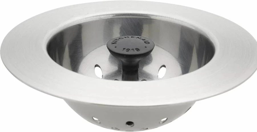 KitchenAid Black Stainless Steel Kitchen Sink Strainer - Universal One Size Fit for Most Sinks