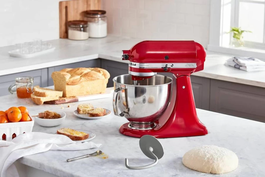 KitchenAid Silver Dough Hook Attachment for 4.5-5 Qt Tilt-Head Stand Mixers - Compatible with KitchenAid Mixers