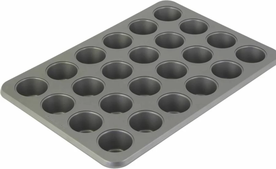 KitchenAid 12-Cup Nonstick Muffin Pan, Durable Aluminized Steel, Ink Blue, Cupcake Baking Sheet for Even Heat Distribution