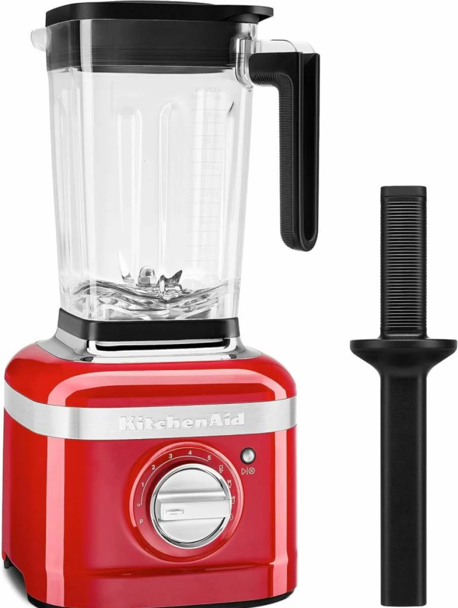 KitchenAid KSB4028 K400 Variable Speed Blender with Tamper - 56 oz Countertop Blender for Smoothies, Sauces & Ice Crushing - Passion Red
