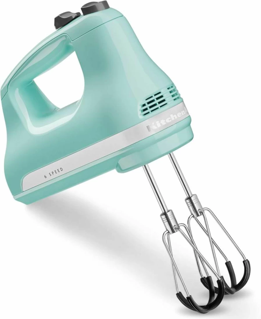 KitchenAid KHM6118 6-Speed Hand Mixer with Flex Edge Beaters - Powerful Electric Handheld Mixer for Baking & Cooking
