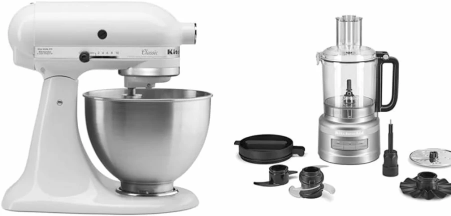 KitchenAid K45SS Classic 4.5 Qt Tilt-Head Stand Mixer - Onyx Black Countertop Appliance for Baking & Mixing