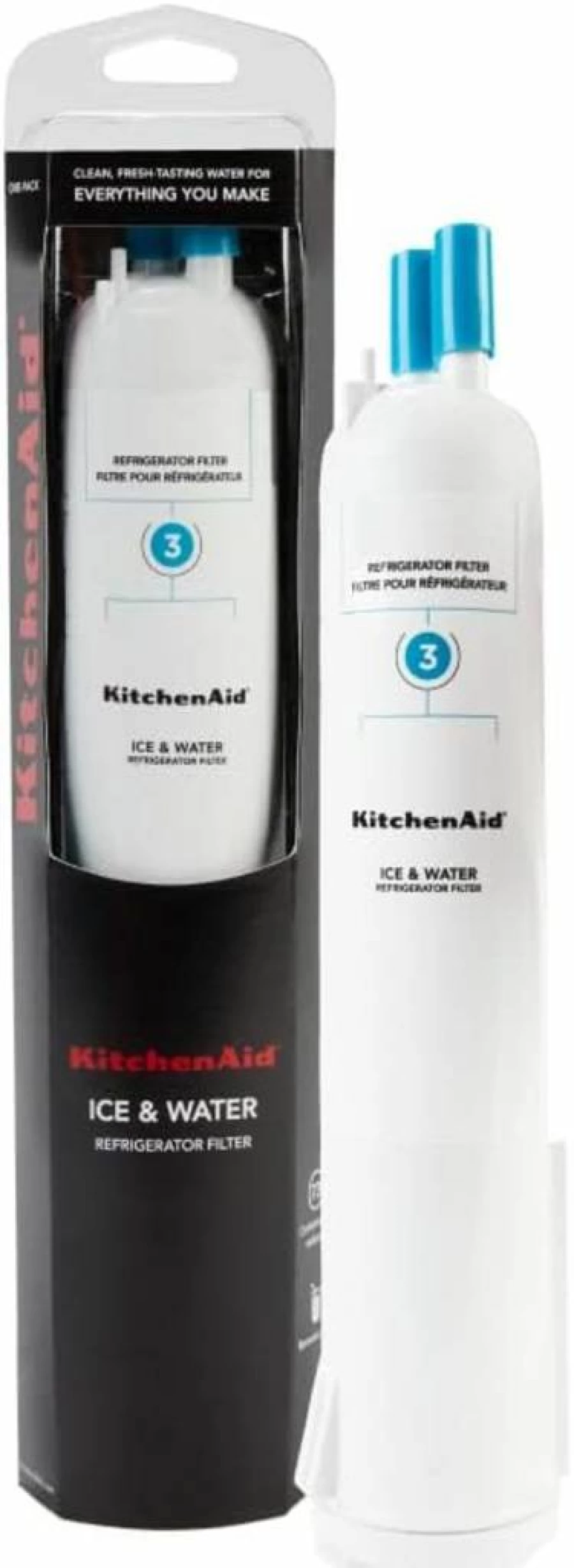 KitchenAid Refrigerator Water Filter KAD3RXD1, Single-Pack, Aqua Certified, Replacement for KitchenAid Ice and Water Filters