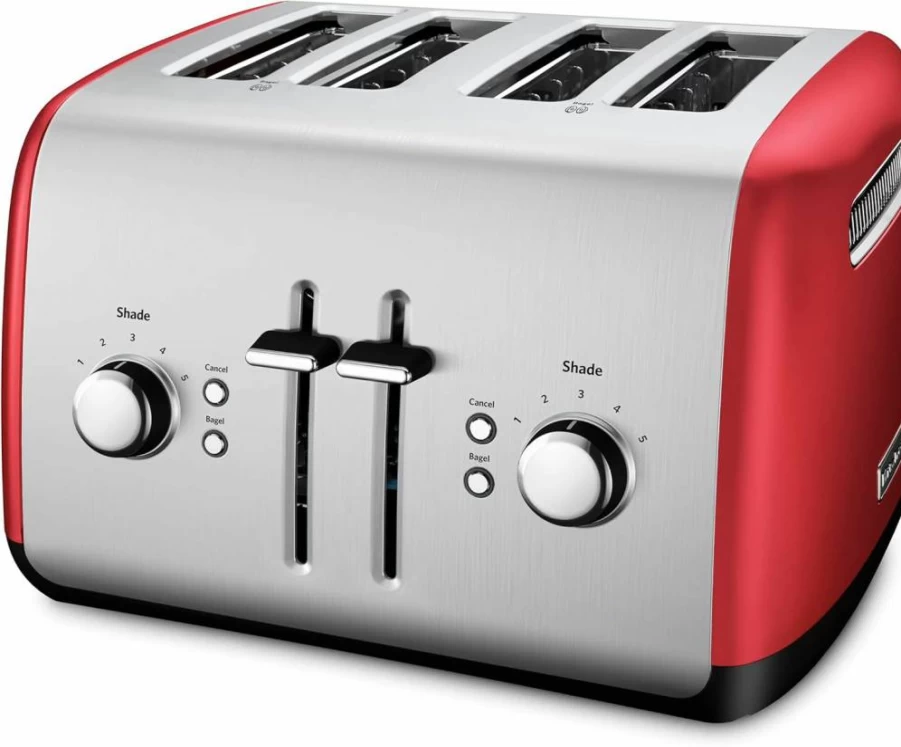 KitchenAid KMT4115 4-Slice Toaster with High-Lift Lever for Easy Retrieval, Brushed Metal Finish