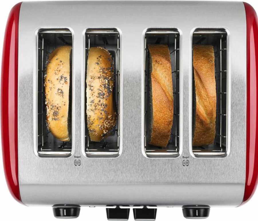 KitchenAid KMT4115 4-Slice Toaster with High-Lift Lever for Easy Retrieval, Brushed Metal Finish