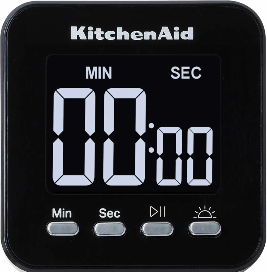 KitchenAid KQ912 99M Digital Timer with Backlight - Magnetic Kitchen, Cooking, Egg & Classroom Timer (Black)