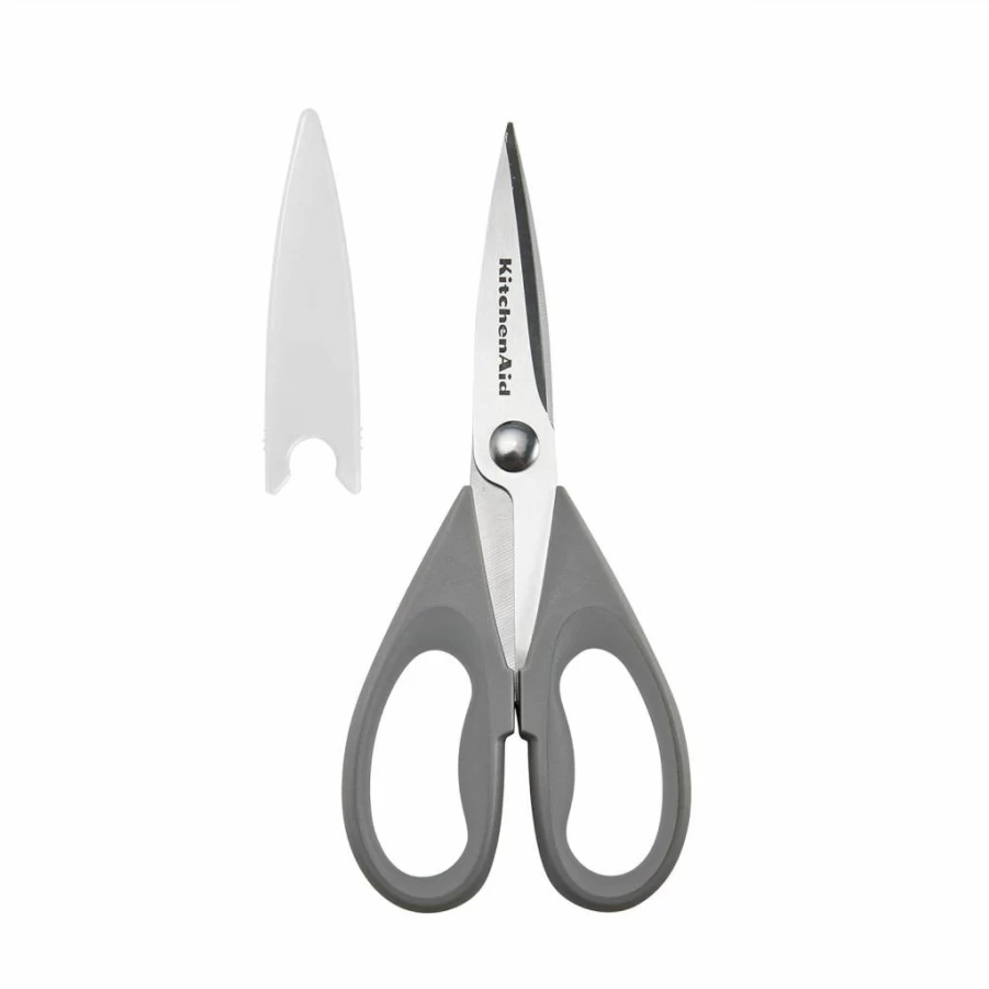 KitchenAid 8.72-Inch Stainless Steel Kitchen Shears with Soft Grip Handle, Dishwasher Safe, All-Purpose Cooking Scissors, Red