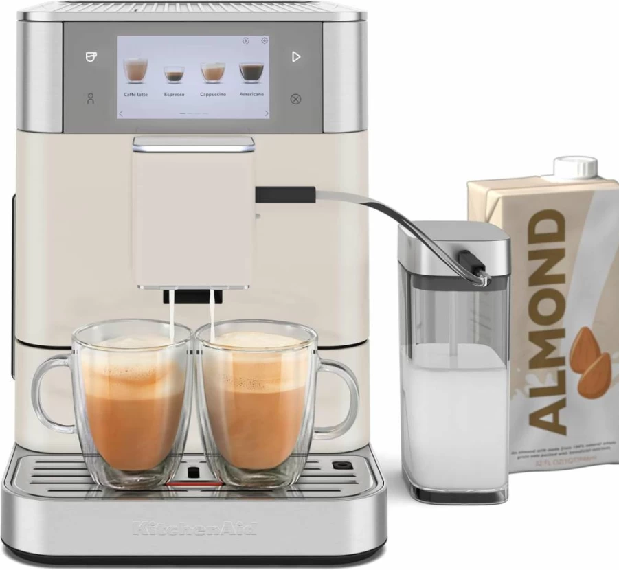 KitchenAid KF8 Fully Automatic Espresso Machine with Milk Frother & Plant-Based Milk Settings, Juniper (KES8558JP) - Compact Barista System for Home Coffee Brewing