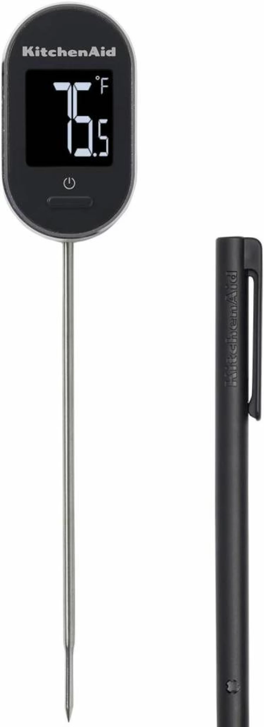 KitchenAid KQ904WH White Digital Instant Read Food Thermometer with -40°F to 482°F Range for Kitchen & Cooking