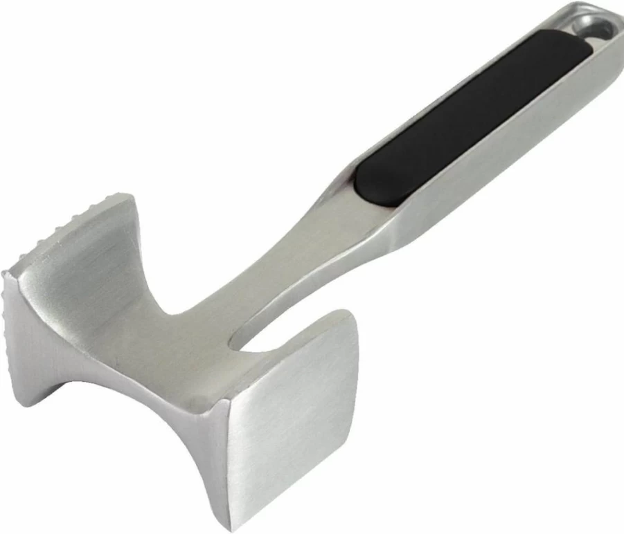 KitchenAid Black Multi-Sided Meat Tenderizer for Pounding Meats, Nuts, Shellfish - Easy Hang Hole Storage, Hand Wash Only