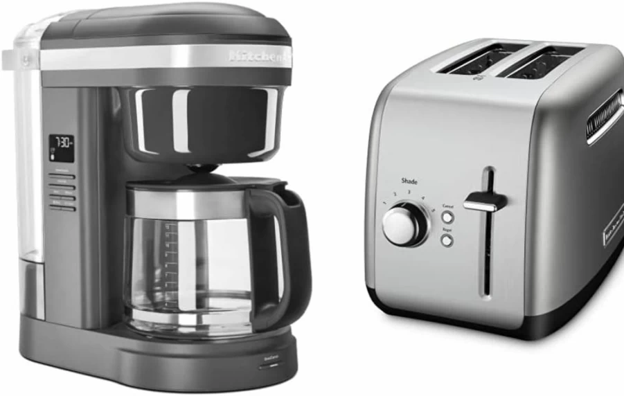 KitchenAid KCM1209OB 12-Cup Drip Coffee Maker with Warming Plate, Onyx Black - Programmable Coffee Machine for Fresh Brewing