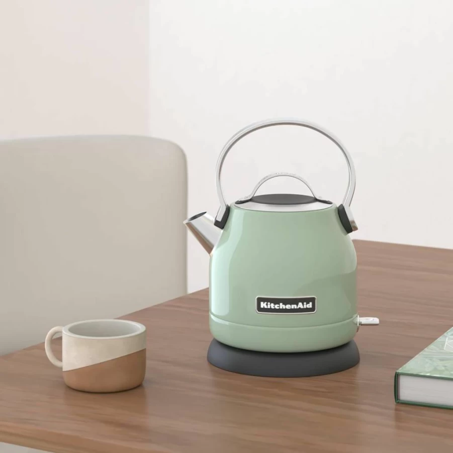 KitchenAid Empire Red 1.25-Liter Electric Kettle KKEK1222ER - Fast Boiling, Compact Size, Cordless Design