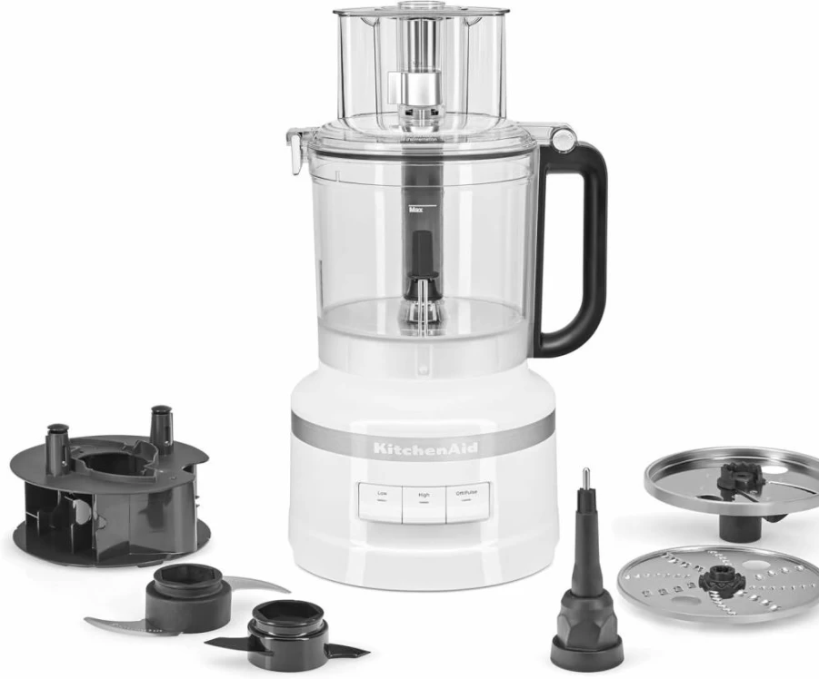 KitchenAid 13-Cup Food Processor with ExactSlice System - Contour Silver, Powerful Motor, Durable Stainless Steel Blades, for Slicing, Shredding & Dough