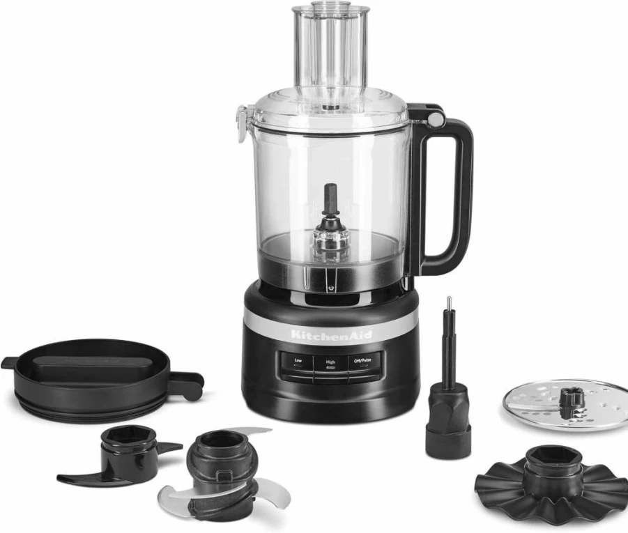 KitchenAid KFP0718BM 7-Cup Food Processor with Matte Black Finish, Powerful Dicing & Slicing for Effortless Meal Prep