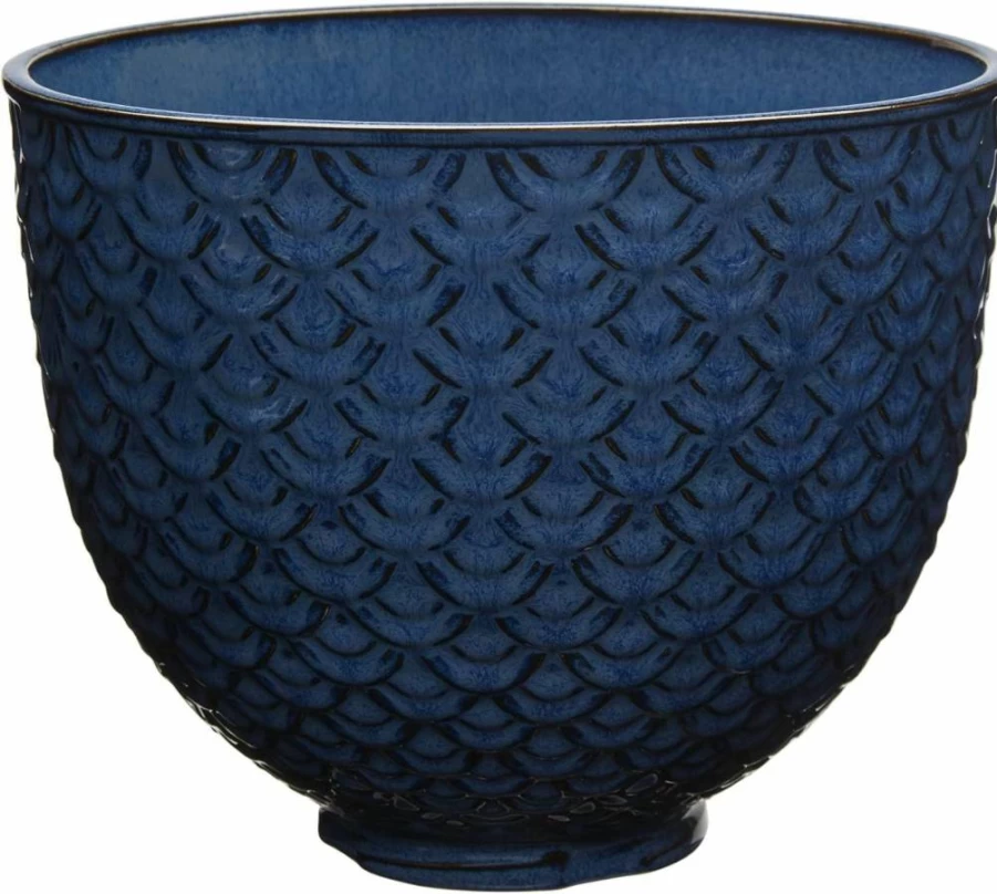 KitchenAid 5-Quart Tilt-Head Stand Mixer Bowl - Ceramic, Blue Mermaid Lace, Compatible with KitchenAid Mixers