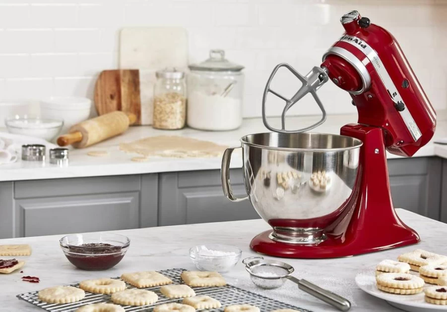 KitchenAid K5THCB Flat Beater Attachment for 5-Quart Tilt-Head Stand Mixers - Durable Coated White Paddle