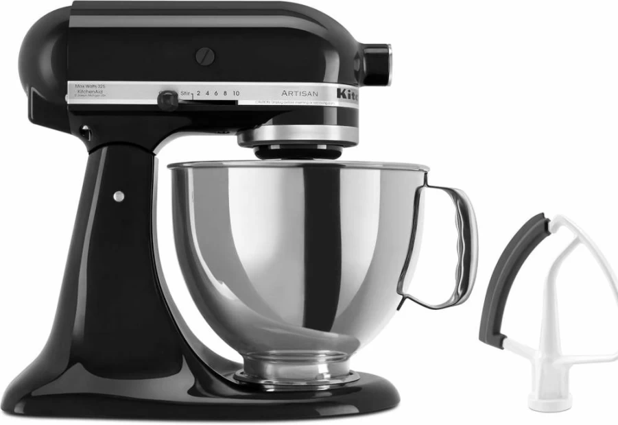 KitchenAid Artisan 5 Quart Stand Mixer with Contour Silver Design - KSM150FECU Value Bundle for Professional Baking