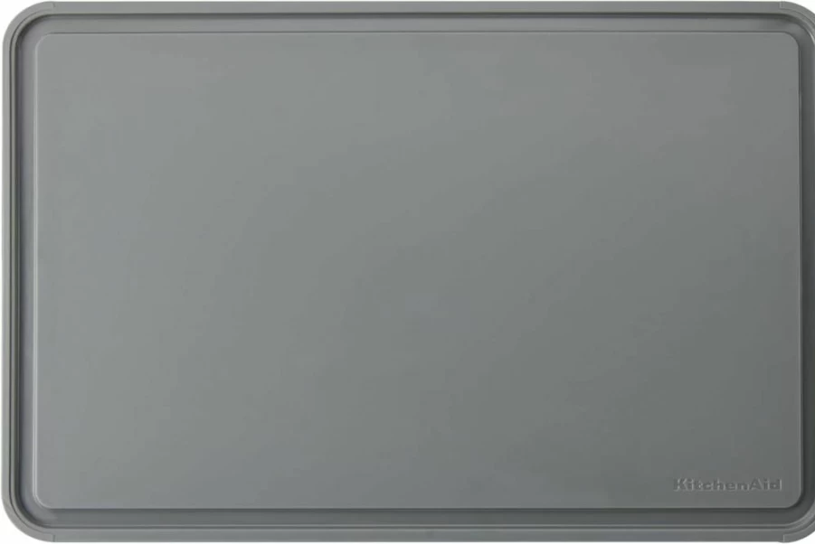 KitchenAid Classic 12x18 Inch Non-Slip Plastic Cutting Board with Perimeter Trench, Dishwasher Safe, Beetroot Color