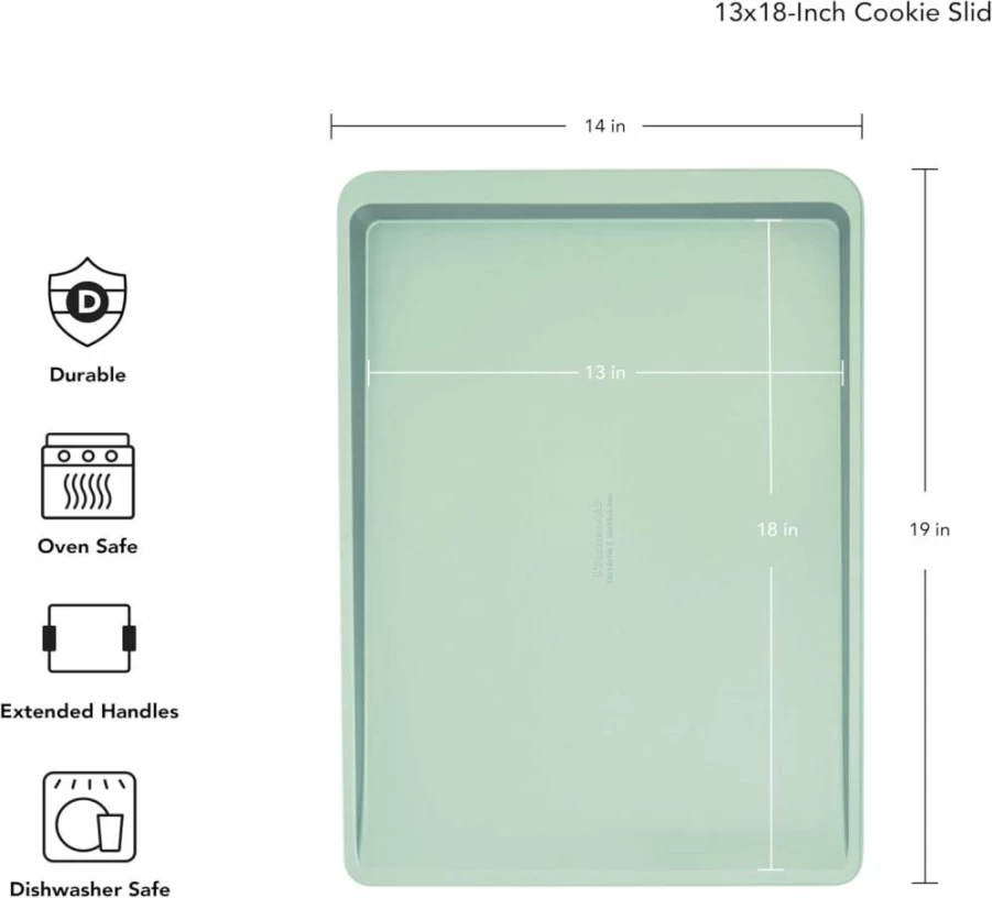 KitchenAid 13x18 Inch Nonstick Aluminized Steel Cookie Baking Sheet with Beetroot Red Coating