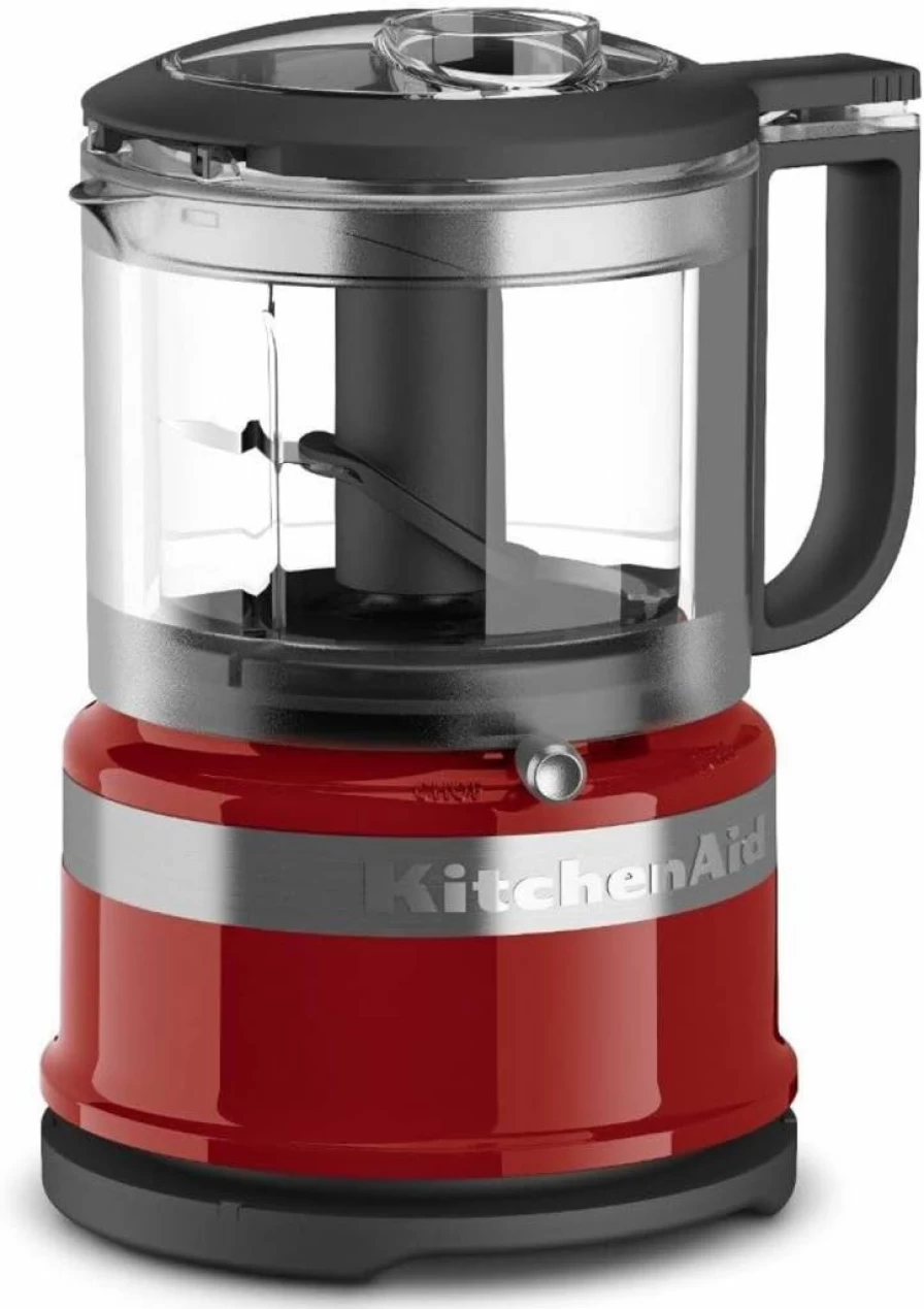 KitchenAid KFC3516Cu 3.5 Cup Food Chopper in Contour Silver – Compact Kitchen Appliance for Chopping and Meal Prep