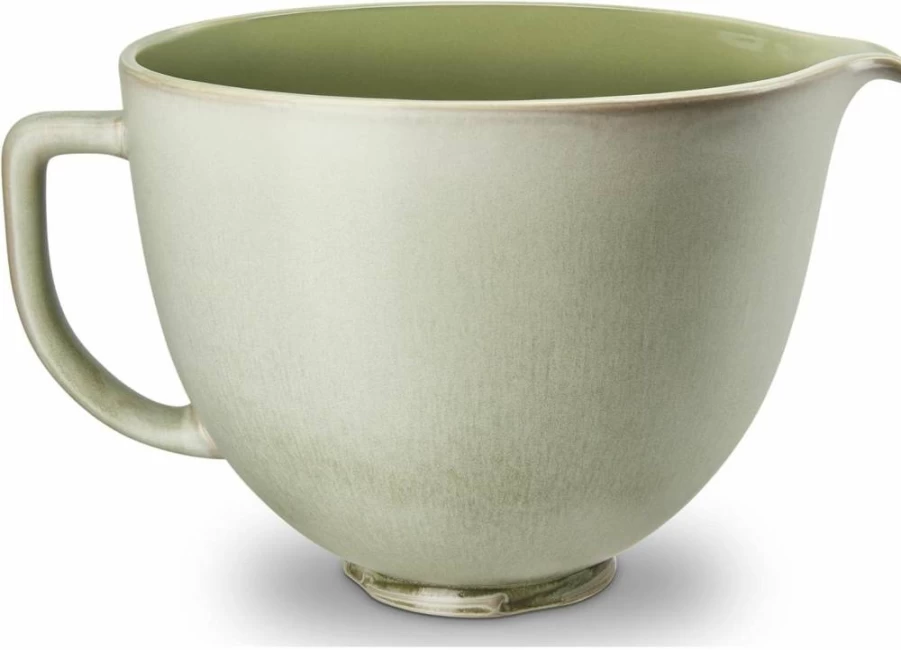 KitchenAid 5 Quart Ceramic Mixing Bowl Compatible with 4.5-5QT Tilt-Head Stand Mixers, Sage Green (Model KSM2CB5PSL)
