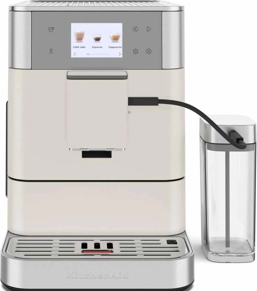 KitchenAid KF7 Kes8557Sx Fully Automatic Espresso Machine with Milk Frother, Stainless Steel