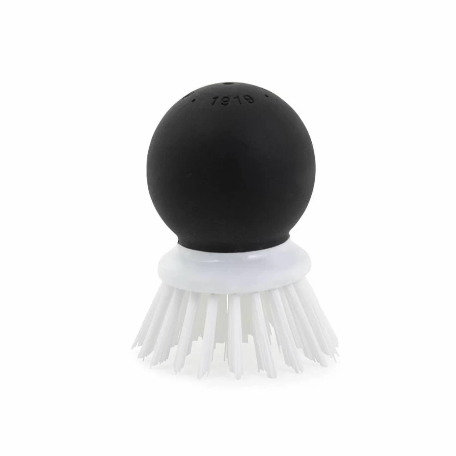 KitchenAid Vegetable Brush with Soft Grip Handle for Scrubbing Hard-Skinned Produce, Durable Bristles, Dishwasher Safe, 2.05 Inch, Black