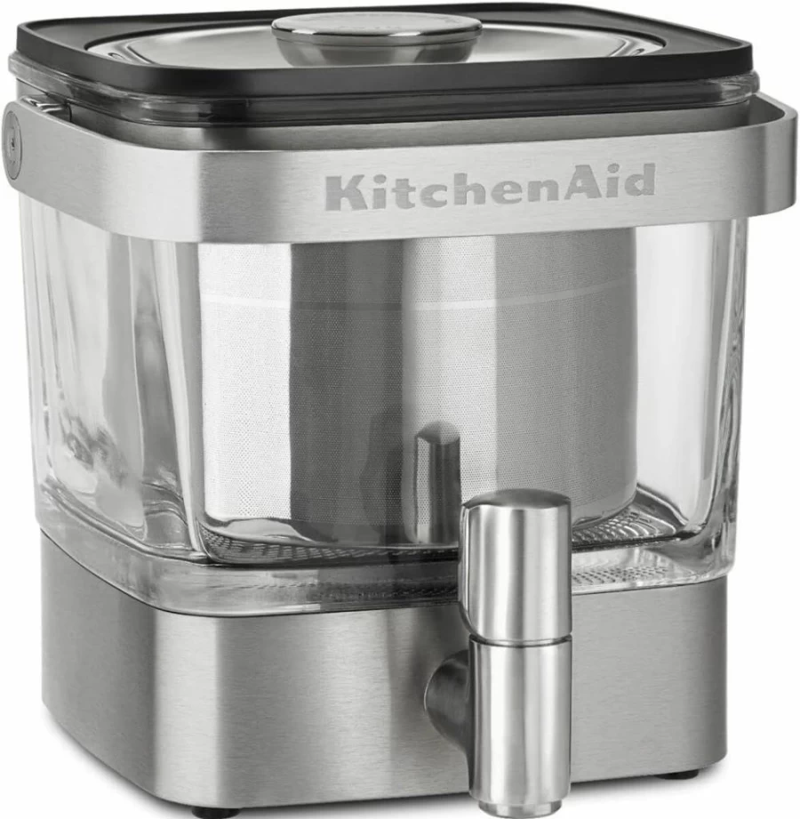 KitchenAid KCM5912SX 38oz Cold Brew Coffee Maker with Stainless Steel Filter - Brushed Stainless Steel Iced Coffee Maker for Smooth, Low-Acid Brew