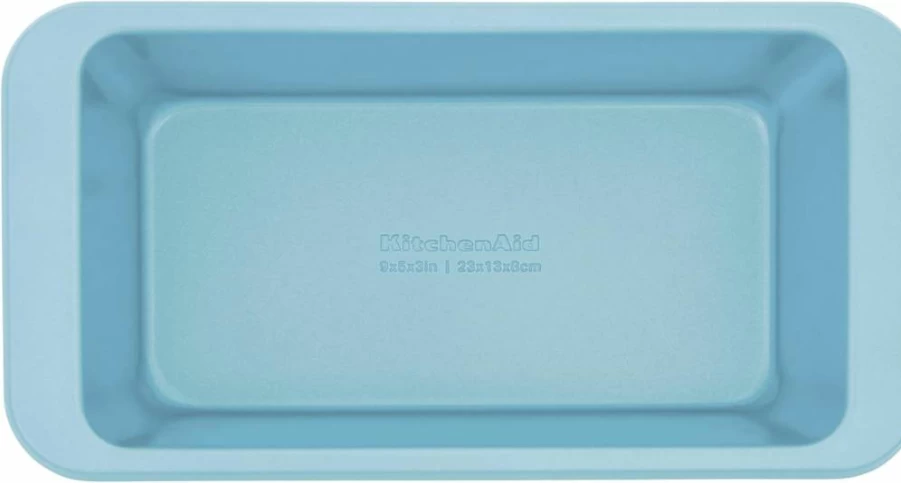 KitchenAid Nonstick 9x5 Inch Loaf Pan, Aluminized Steel Bread Pan, Contour Silver Baking Dish for Homemade Bread