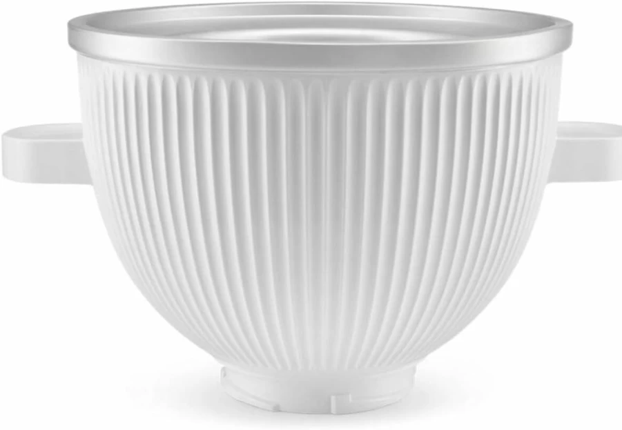 KitchenAid 2 Quart White Ice Cream Maker Attachment for Stand Mixers – Compatible with KitchenAid Mixers