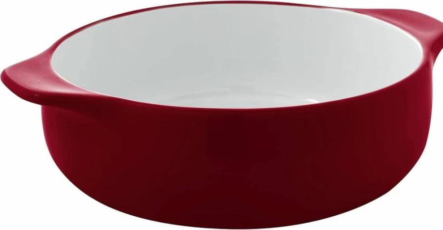 KitchenAid 2-Quart Pistachio Stoneware Casserole Dish - Round Baking Dish for Oven, Microwave & Dishwasher Safe