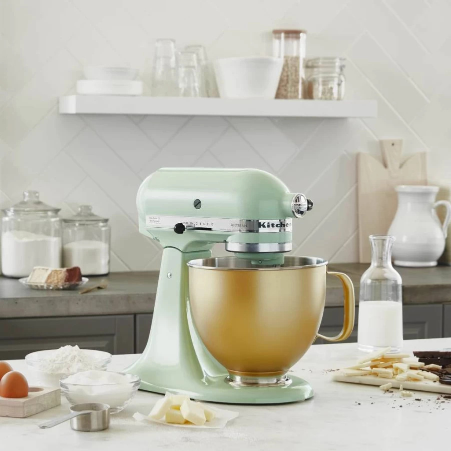 KitchenAid KSM5SSBVG 5 Quart Stand Mixer Bowl, Painted Stainless Steel in Victoria Gold - Compatible with KitchenAid Mixers