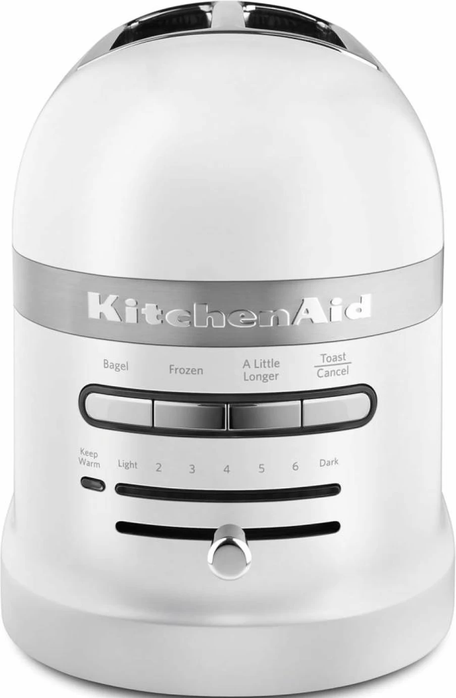 KitchenAid Pro Line Series 2-Slice Toaster - Automatic, Frosted Pearl White, Stainless Steel, Wide Slots, Defrost & Bagel Functions