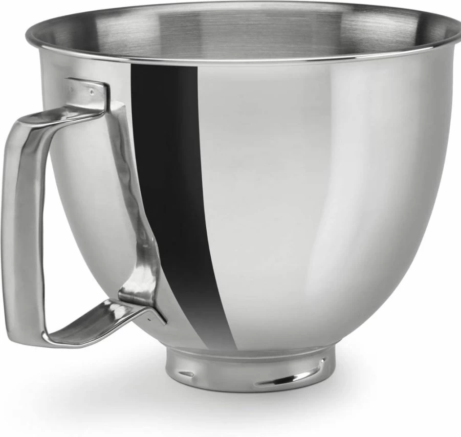KitchenAid KSM35SSFP 3.5 Quart Stainless Steel Mixing Bowl with Handle for Stand Mixers