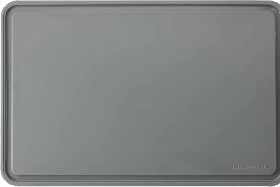 KitchenAid Classic 8x10 Inch Non-Slip Plastic Cutting Board with Perimeter Trench - Dishwasher Safe, Beetroot Color