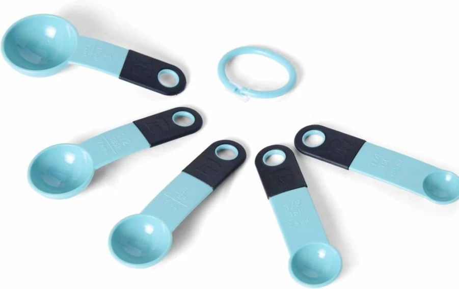 KitchenAid 5-Piece Measuring Spoon Set in Aqua Sky Color - Precision Kitchen Measuring Tools