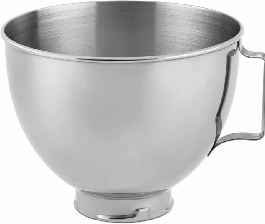 KitchenAid 4.5-Quart Polished Stainless Steel Mixing Bowl for Stand Mixers, Silver
